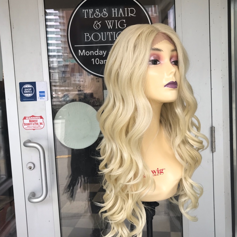 Wig Deep Wave 613 Long Wavy Wig Human hair Blende - Picture 4 of 8